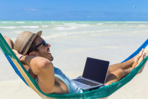 Digital nomad, entrepreneur working online.